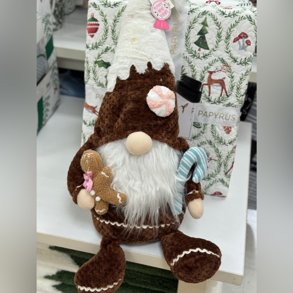 Papyrus Brown Holiday Gnome with White Beard